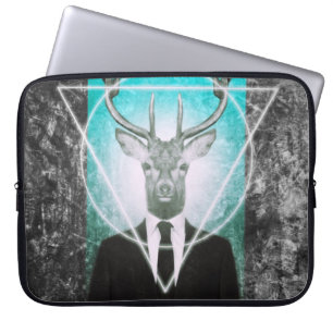 Hirsch im Anzug Laptopschutzhülle