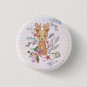 Hirsch im Busch Button