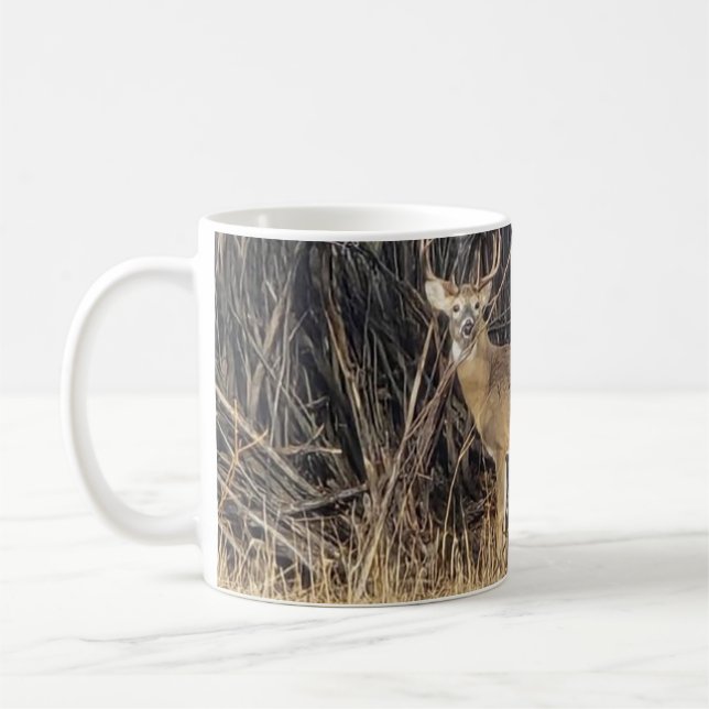 Hirsch im Dickicht Becher Kaffeetasse (Links)