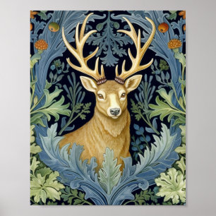 Hirsch im Jugendstil Poster