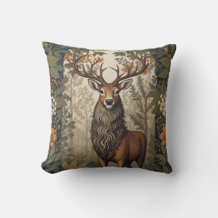 Hirsch im Wald Inspiriert von William Morris Kissen