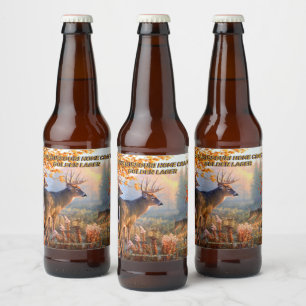Hirsch in der Brunft individuell anpassen Jeder Bu Bierflaschenetikett
