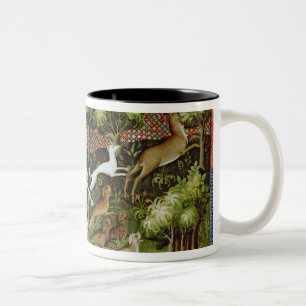 Hirsch-Jagd, von der Livre de la Chasse Zweifarbige Tasse