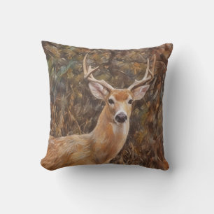 Hirsch Kunst Geweih Natur Wildtier Wurfkissen Kissen