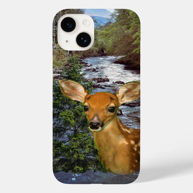 Hirsch Kunst Handytaschen Case-Mate iPhone 14 Hülle (Rückseite)
