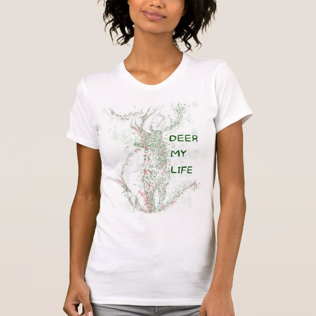 Hirsch Mein Leben T-Shirt (Vorderseite)