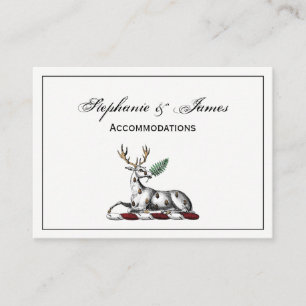 Hirsch mit Farn Heraldische Wappen-Emblem Visitenkarte