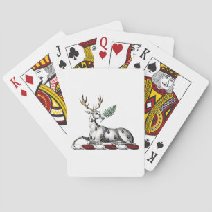 Hirsch mit Farn Wappensymbol Spielkarten