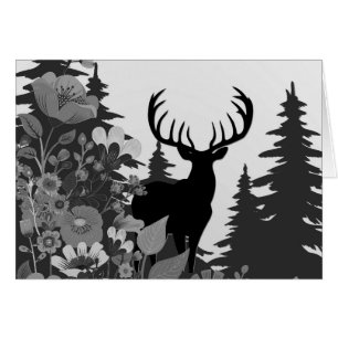 Hirsch mit großem Geweih aus dem Wald 
