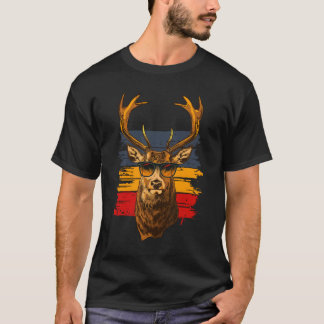 Hirsch mit Sonnenbrille vintage T-Shirt