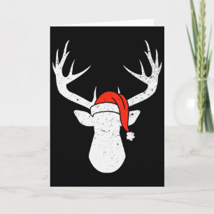 Hirsch Mit Weihnachtsmannhut Weihnachten Pyjama Ja Karte