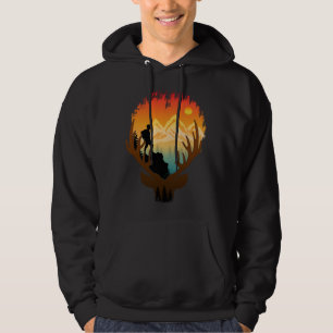 Hirsch Natur Wandern Hoodie