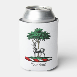 Hirsch Rothirsch am Baum Heraldik-Wappen Emblem Dosenkühler