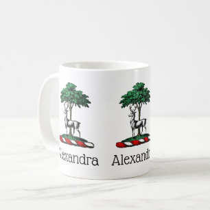 Hirsch Rothirsch am Baum Heraldische Helmzier Embl Kaffeetasse