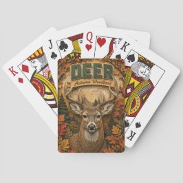 Hirsch Rothirsch Herbst Wald POPCUT Spielkarten