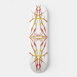 Hirsch-Schädel-Stammes-Tattoo - rot Skateboard