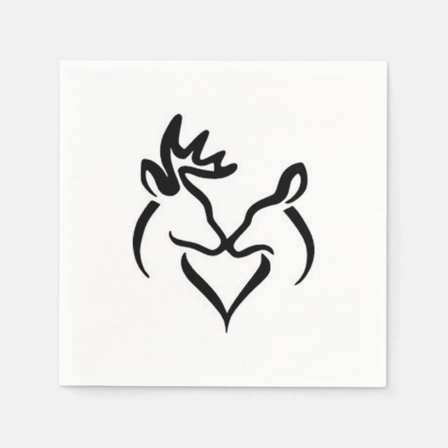 Hirsch Serviette (Vorderseite)