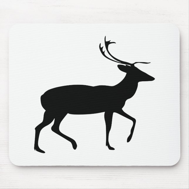 Hirsch-Silhouette Mousepad (Vorne)