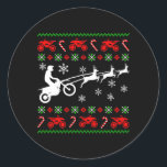 Hirsch Ugguler Christmas Biker Motorrad Motocross  Runder Aufkleber<br><div class="desc">Dieses "Deer Ugly Christmas Biker Motorrad Motocross Geschenk" Grafik-Design ist ein perfektes Geschenk für Männer,  Frauen,  Kinder und für alle motocross Fans oder Motorradfahrer da draußen! Auch ein ideales Geschenk zu Weihnachten oder Geburtstag,  und alle Geschenke Anlässe!</div>