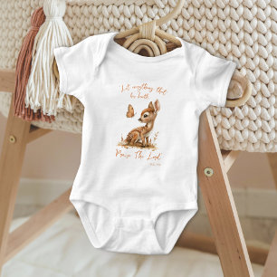 Hirsch und Schmetterling preisen den Herrn Christl Baby Strampler
