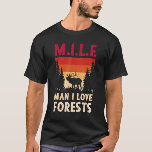 Hirsch Wandergeschenke Camping Bergsteigen Wandern T-Shirt