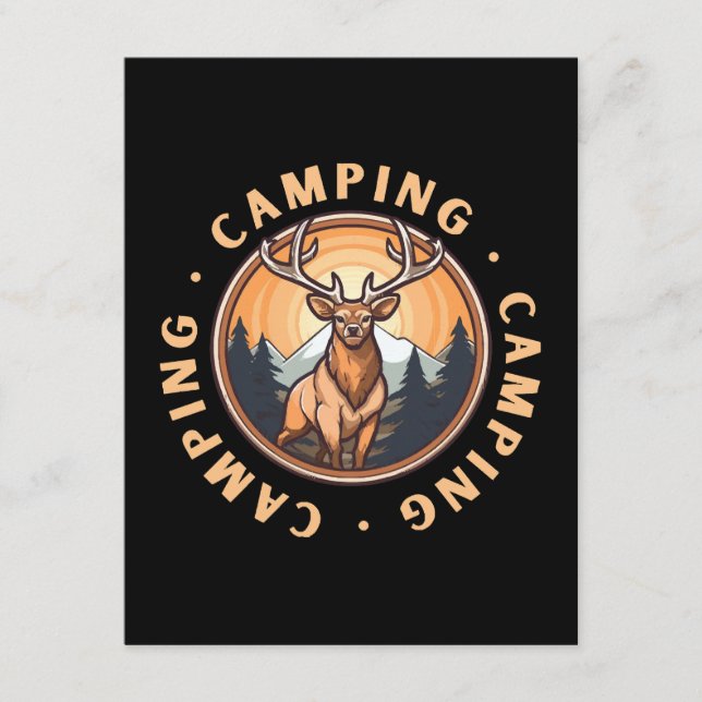 Hirsch - Wildnis - Camping Begleitkarte (Vorderseite)