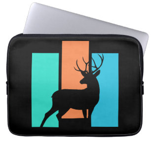 Hirsch Wildtier Outdoor Natur Silhouette Laptopschutzhülle