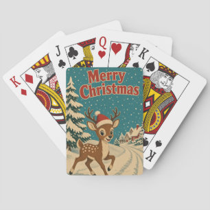 Hirsch Winter Lane Tier Weihnachten Spielkarten