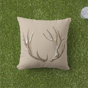 Hirschantler Beige Tier Natur Keule Kissen