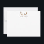 Hirschantler jagen Outdoorsman Hunter Custom Mitteilungskarte<br><div class="desc">Dieses Design enthält braune Hirschantler mit Platz für einen Namen/Text unten. Klicken Sie auf die Schaltfläche Anpassen, wenn Sie die Designelemente anpassen und/oder den Text weiter verändern möchten! Variationen dieses Designs, zusätzliche Farben sowie koordinierende Produkte sind in unserem Shop, zazzle.com/store/doodlelulu verfügbar. Kontaktieren Sie uns, wenn Sie dieses Design für ein...</div>