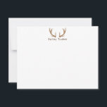 Hirschantler jagen Outdoorsman Hunter Custom Mitteilungskarte<br><div class="desc">Dieses Design enthält braune Hirschantler mit Platz für einen Namen/Text unten. Klicken Sie auf die Schaltfläche Anpassen, wenn Sie die Designelemente anpassen und/oder den Text weiter verändern möchten! Variationen dieses Designs, zusätzliche Farben sowie koordinierende Produkte sind in unserem Shop, zazzle.com/store/doodlelulu verfügbar. Kontaktieren Sie uns, wenn Sie dieses Design für ein...</div>