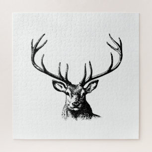 Hirschantler Natur Wildtierhorns Kopfkissen
