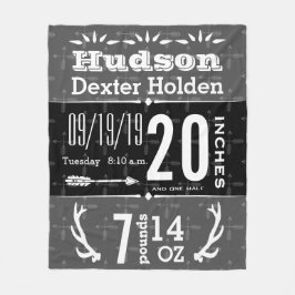 Hirschantler Pfeil jeder Farbe Baby Geburtsstände Fleecedecke