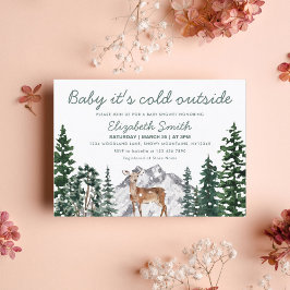 Hirschbaby Es ist kalte Outside Girl Baby Dusche Einladung