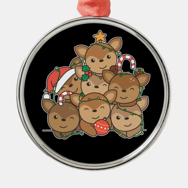 Hirschbaum Funny Animal Christmas Keramik Ornament Aus Metall (Vorne)