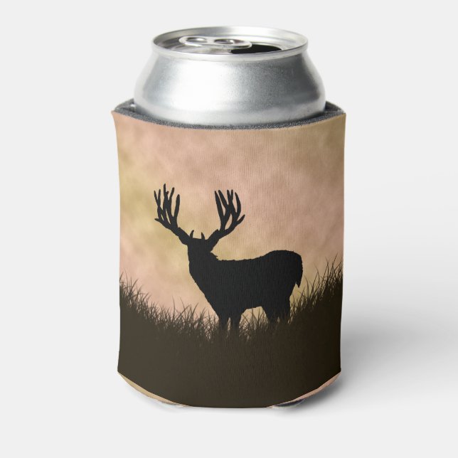 Hirschberg Silhouette Landschaftslandschaft Jagd Dosenkühler (Kanne Rückseite)