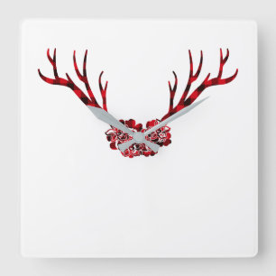 Hirschbüffel Quadratische Wanduhr
