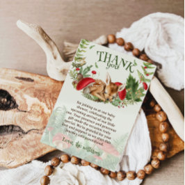 Hirschdusche Niedliche botanische Natur Dankeskarte