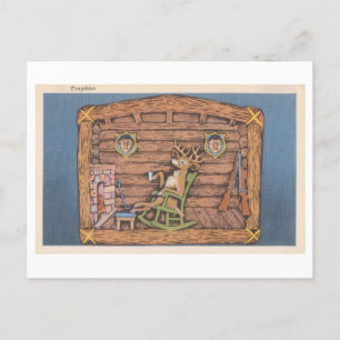 Hirsche als Hunter Funny Vintag Postkarte