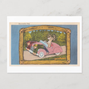 Hirsche als Hunter Funny Vintag Postkarte