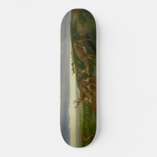 Hirsche an der Prärie (von William Holbrook Beard) Skateboard