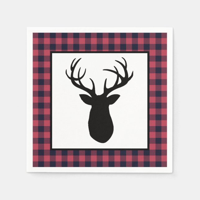 Hirsche Antler Wilderness Mountain Serviette (Vorderseite)