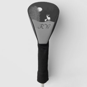 Hirsche auf dem Moon Lit Hill Personal Golf Headcover