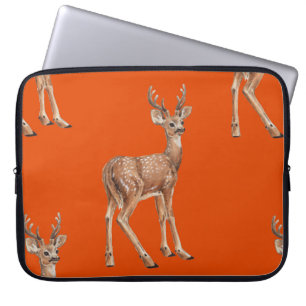 Hirsche auf Rot Laptopschutzhülle