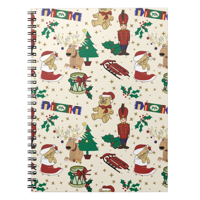 Hirsche, Bär, Katze und Nutcracker Notizblock (Vorderseite)