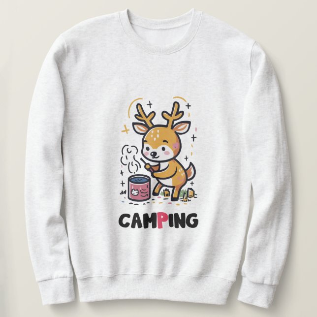 Hirsche Camping Sweatshirt (Design vorne)