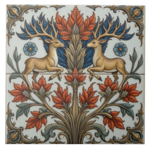 Hirsche des Hains auf einem Regal Fliese