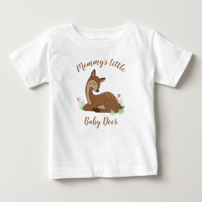 Hirsche Fawn Baby Shower Woodland Animals Baby T-shirt (Vorderseite)