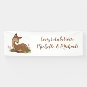 Hirsche Fawn Baby Shower Woodland Animals Banner