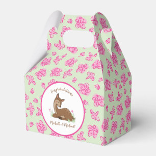 Hirsche Fawn Baby Shower Woodland Animals Geschenkschachtel